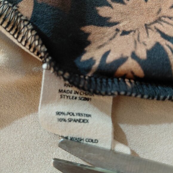 Soft Surroundings Brown Tan Floral Faux Suede Draped Front Jacket XL Layering - Picture 6 of 7